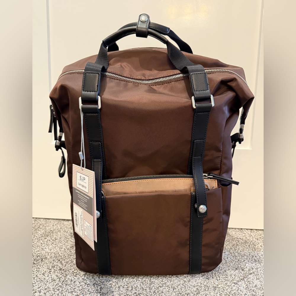 Samsonite SJP Carried Away Convertible Bag - Chocolate Plum/Rose Gold